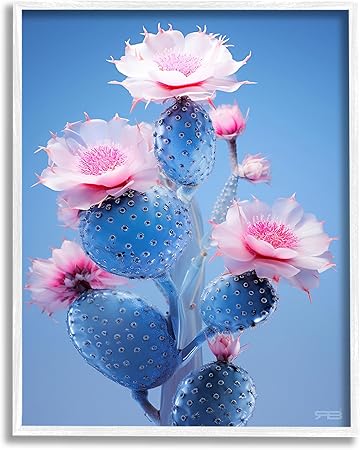 Stupell Industries Prickly Cactus Flowers Framed Giclee Art by RB