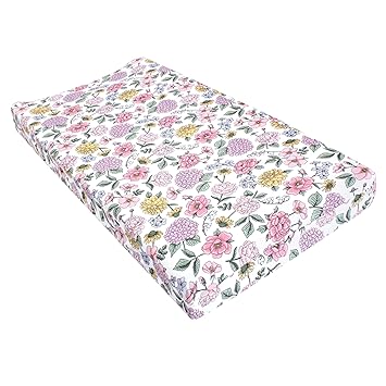 Hudson Baby Unisex Baby Changing Pad Cover, Vintage Blossom, One Size