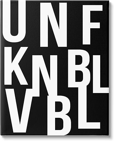 Stupell Industries Unfknblvbl Funny Acronym Canvas Wall Art by lulusimonSTUDIO