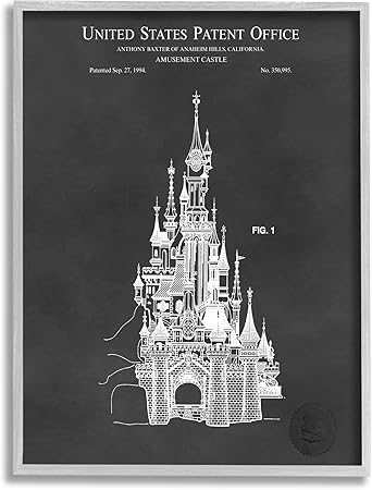 Stupell Industries Detailed Castle Diagram Chart Framed Wall Art, Design by Karl Hronek