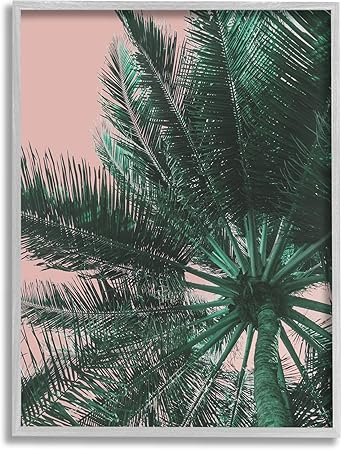 Stupell Industries Summer Overhead Palm Tree Framed Wall Art, Design by Lil' Rue