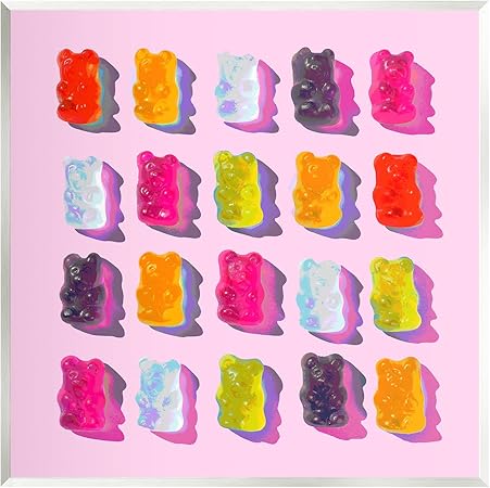 Stupell Industries Pink Modern Gummy Candy Wall Plaque Art by Lil' Rue