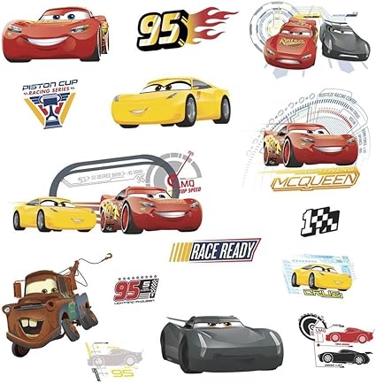 Disney Pixar Red Cars 3 Peel and Stick Wall Decals by RoomMates, RMK3353SCS