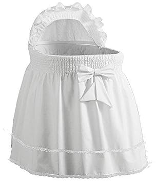 Baby Doll Bedding Neutral Sea Shell Bassinet Liner for boy and Girl, Ecru