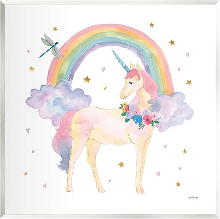 Stupell Industries Magical Friends Unicorn Wall Plaque Art Design by Jenaya Jackson