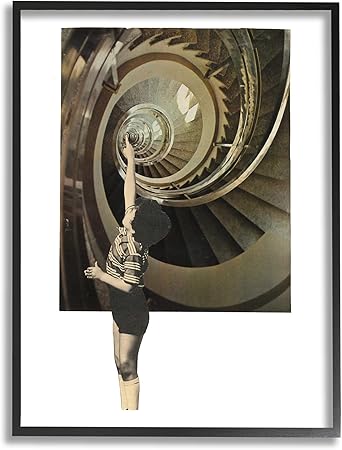 Stupell Industries Surreal Pointing Child Spiral Staircase Framed Wall Art, Design by Matheus Lopes Castro