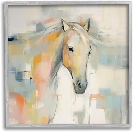 Stupell Industries Pastel Horse Painting Framed Giclee Art by Irena Orlov