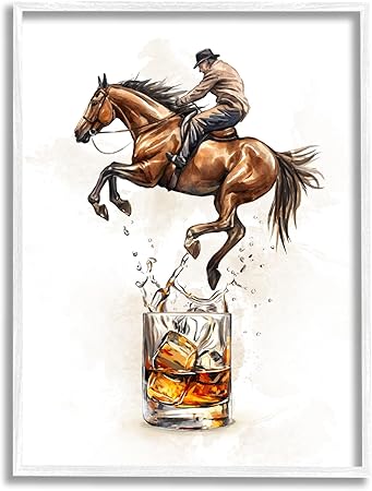 Stupell Industries Cowboy & Bourbon Framed Giclee Art by Ziwei Li