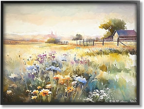 Stupell Industries Wildflower Farm Field Framed Giclee Art by Ramona Murdock