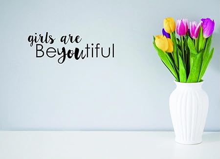 Unique Home Wall Stickers are Beyoutiful Self Esteem Decal Décor for Bedroom Living Room Nursery - Size: 17 Inch X 40 Inch