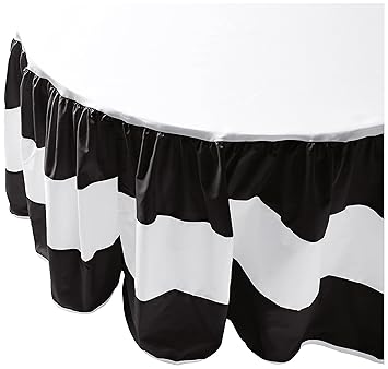 Baby Doll Sweet Lodge Collection Round Crib Skirt/Dust Ruffle in Black