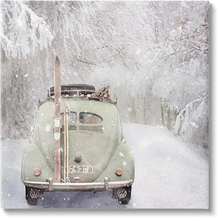 Stupell Industries Vintage Buggy in Snow Canvas Wall Art by LSR Design Studio