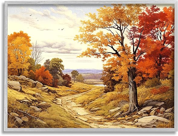 Stupell Industries Classic Fall Foliage Path Framed Giclee Art by Lil' Rue