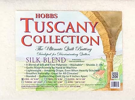 Hobbs Bonded Fibers Tuscany Silk 90/10 Crib Batting, Natural