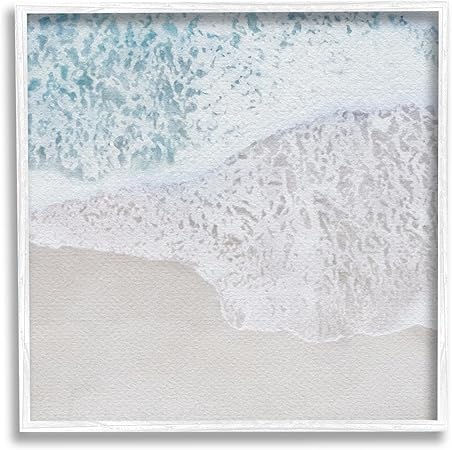 Stupell Industries Foamy Ocean Waves Framed Giclee Art by LSR Design Studio