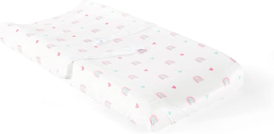 Lush Decor Llama Love Rainbow Soft & Plush Changing Pad Cover, 32