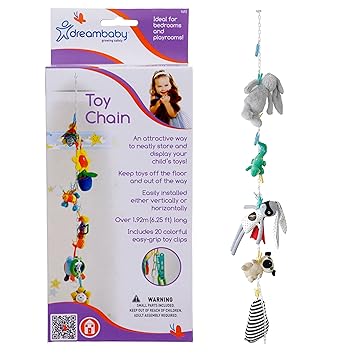 Dreambaby Toy Chain Organizer with Clips - Baby Plush Holder - Model L692