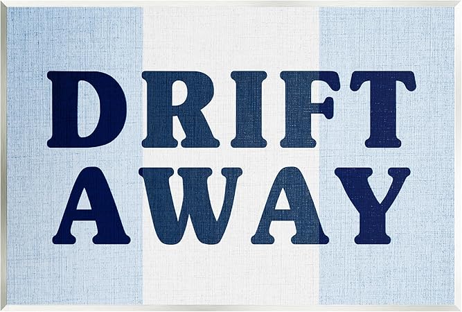 Stupell Industries Drift Away on Stripes Wall Plaque Art by Lil' Rue