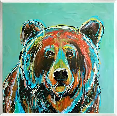 Stupell Industries Modern Bear Abstract Wall Plaque Art by Karrie Evenson