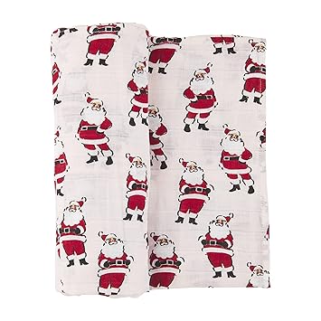 Mud Pie Vintage Christmas Santa Swaddle, Pink, 47