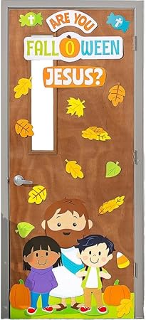 Fun Express are You Fall-O-WEEN Jesus Door Decor Set - Educational - 6 Pieces