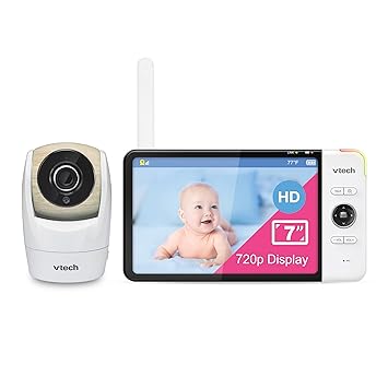 VTech VM919HD (Upgraded) Video Monitor with 7'' 720p Screen,360 Panoramic Viewing, 110 Wide-Angle View,Night Vision, Up to 1000ft Range, Secured Transmission No WiFi