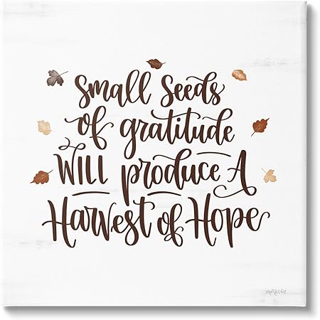 Stupell Industries Harvest of Hope Phrase Canvas Wall Art Design by Imperfect Dust