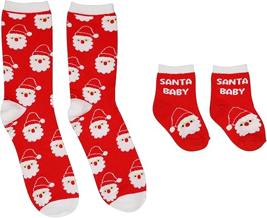 Little Holly Girls' Santa Baby Sock Set, One Size Fits All