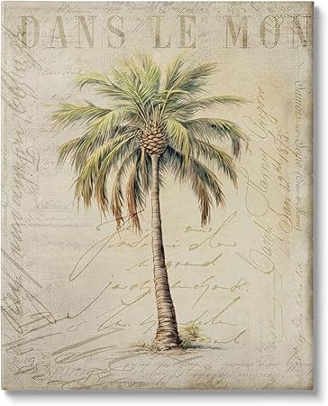 Stupell Industries Vintage Palm Tree Canvas Wall Art by Andrea Haase