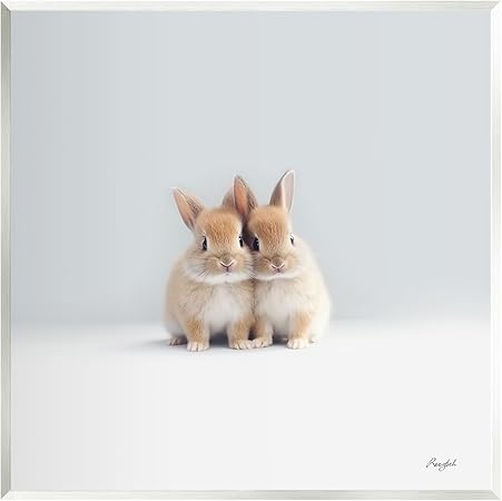 Stupell Industries Tiny Baby Bunnies Pair Wall Plaque Art by Roozbeh