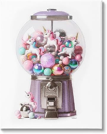 Stupell Industries Unicorn Gumball Machine Canvas Wall Art by Amanda Greenwood