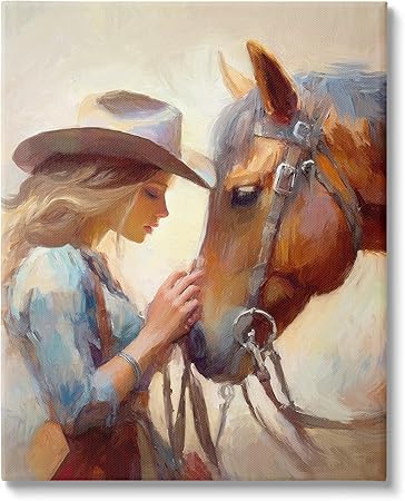 Stupell Industries Country Girl & Horse Canvas Wall Art by Ramona Murdock