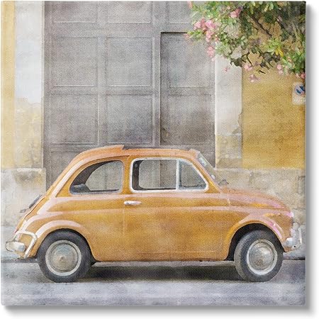 Stupell Industries Yellow Buggy Car Canvas Wall Art by LSR Design Studio