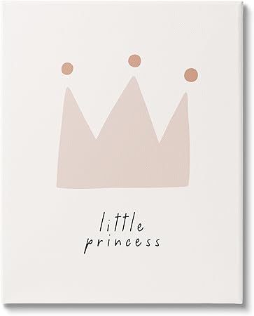 Stupell Industries Little Princess Crown Canvas Wall Art by LSR Design Studio