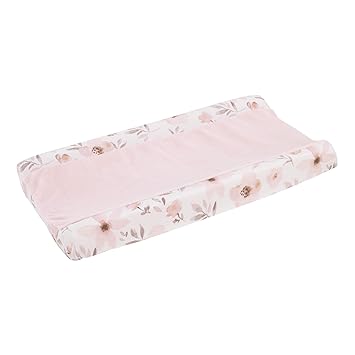 Countryside Floral - Pink, Grey and White Super Soft Changing Pad Cover