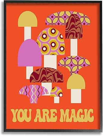 Stupell Industries You Are Magic Mushrooms Framed Giclee Art by Lil' Rue