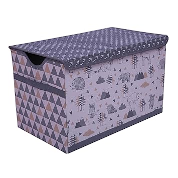 Bacati - Toy Chest Woodlands Animals Beige/Grey