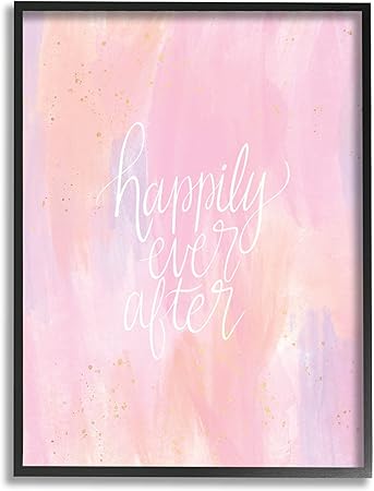 Stupell Industries Happily Ever After Pastel Romance Giclee Framed Wall Art, Design by Taylor Shannon Designs