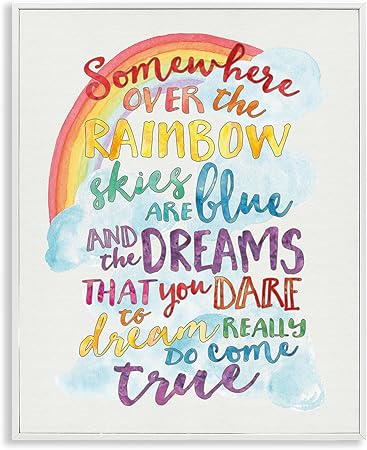 Stupell Industries Somewhere Rainbow, Design by Erica Billups Wall Art, 16x20, Multicolor