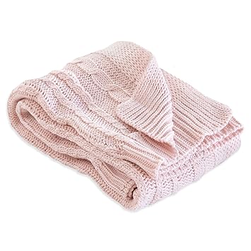 Burts Bees Baby Infant Blanket, Cable Knit, Made with 100% Soft Breathable Organic Cotton, Nursing Blankets, Machine Wash Baby Newborn Essentials, Size 30 x 40 Inch