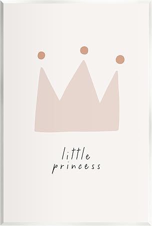 Stupell Industries Little Princess Crown Wall Plaque Art by LSR Design Studio