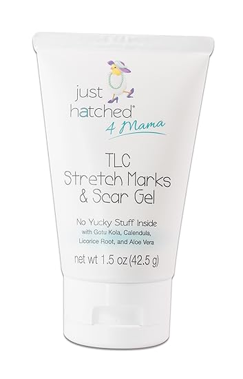 4 Mama TLC Stretch Marks & Scar Gel, Nourishing, Pregnancy Stretch Marks and Scars Gel, Helps in Firming & Tightening Skin, Improves Tone & Texture, 1.5 oz