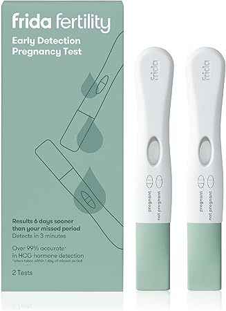 Frida Fertility Early Detection Pregnancy Tests | Easy at Home Pregnancy Tests, Over 99.9% Accurate HCG Test Strips, Early Results, Quick + Easy to Use | 2 Pregnancy Tests