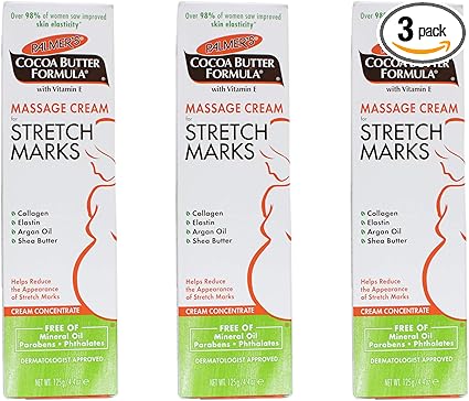 Palmer's Cocoa Butter Formula Massage Cream for Stretch Marks, 4.4 Ounce (Pack of 3)