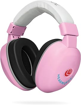 Lucid Audio HearMuffs Baby Hearing Protection (Over-The-Ear Sound Protection Ear Muffs Infant/Toddler/Child) (Pastel Pink)