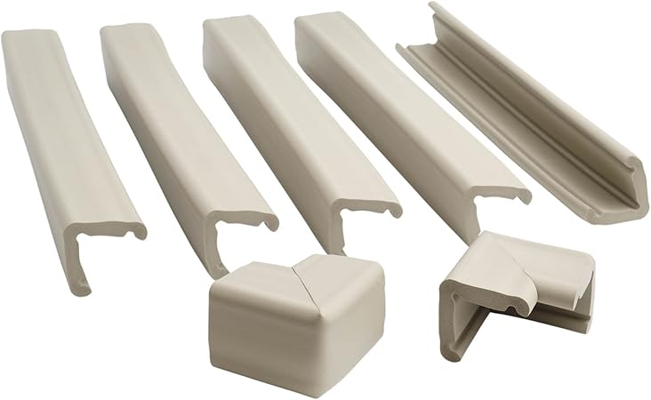 Prince Lionheart Fireplace Guard with Two Corner Protectors, Soften Edges with these Corner Protectors, Baby Head Protector, Table Corner Protectors for Baby Safety - Grey/Beige