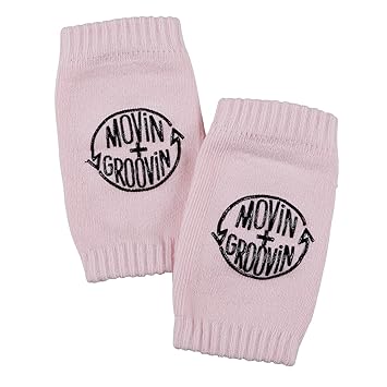 Stephan Baby Non-Slip Cotton Knit Blend Knee Pads, Movin + Groovin, One Size Fits Most