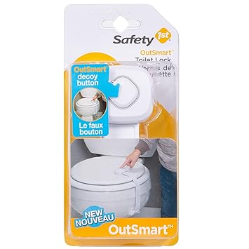 Safety 1st OutSmart Toilet Lock, White, 1 Count (Pack of 1)