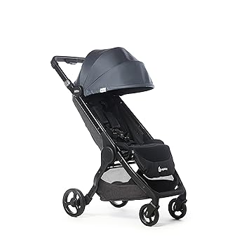 Ergobaby Metro+ Compact Baby Stroller, Lightweight Umbrella Stroller Folds Down for Overhead Airplane Storage (Carries up to 50 lbs), Car Seat Compatible, Slate Grey