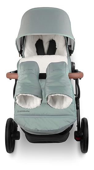 UPPAbaby CozyHandmuff - Easily Attaches to Stroller Handlebars - Ultra-Plush, Weather-Proof Hand Protection - Kenzi (Mystic Aqua)